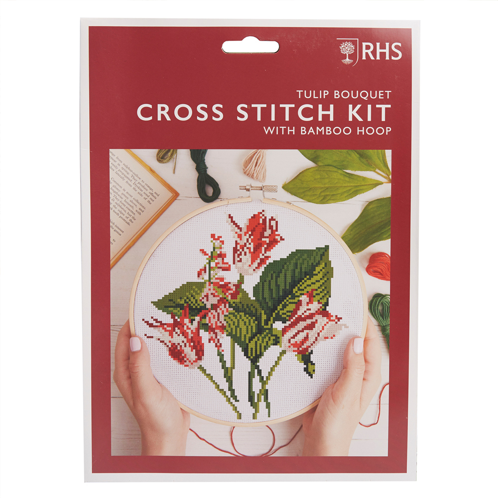 RHS Cross Stitch Kit Tulip Bouquet Large